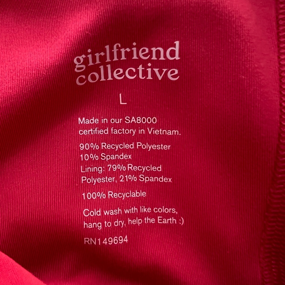 Girlfriend Colkective brand Bike Dress, bright red, size L. - Picture 8 of 8